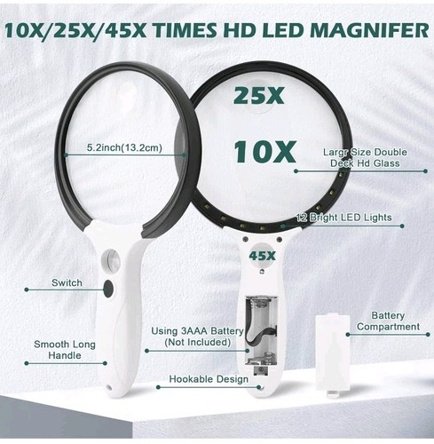 Reading magnifier 10x 25x - 10x,